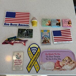 Vintage random Magnets Lot of 12 Refrigerator Magnets Kitchen Items Bundle